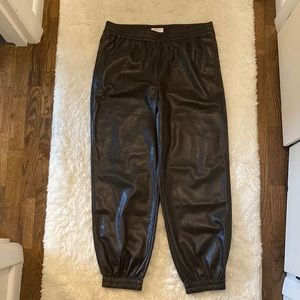 Babaton Vegan Leather Joggers